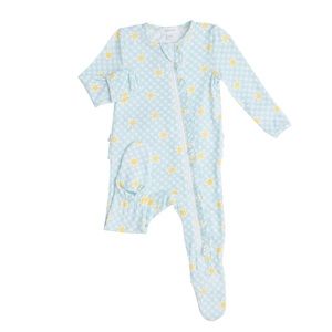 Angel Dear Daisy Zipper Ruffle Footie